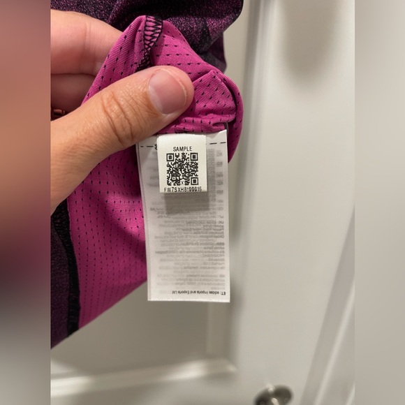 Adidas Golf Polo Sample Flower Mesh Golf Shirt Size Medium Black Lucid Fuchsia - Picture 8 of 14